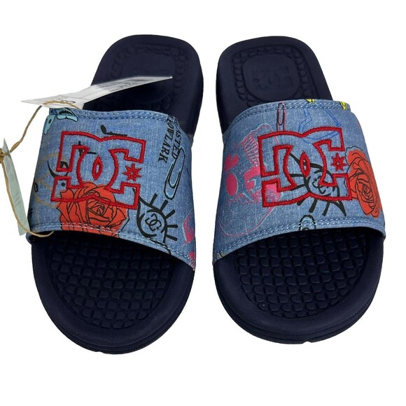 DC Women's Bolsa Slide‎ Sandal, Heather Dark Denim HDD Size 9 New - Picture 1 of 14